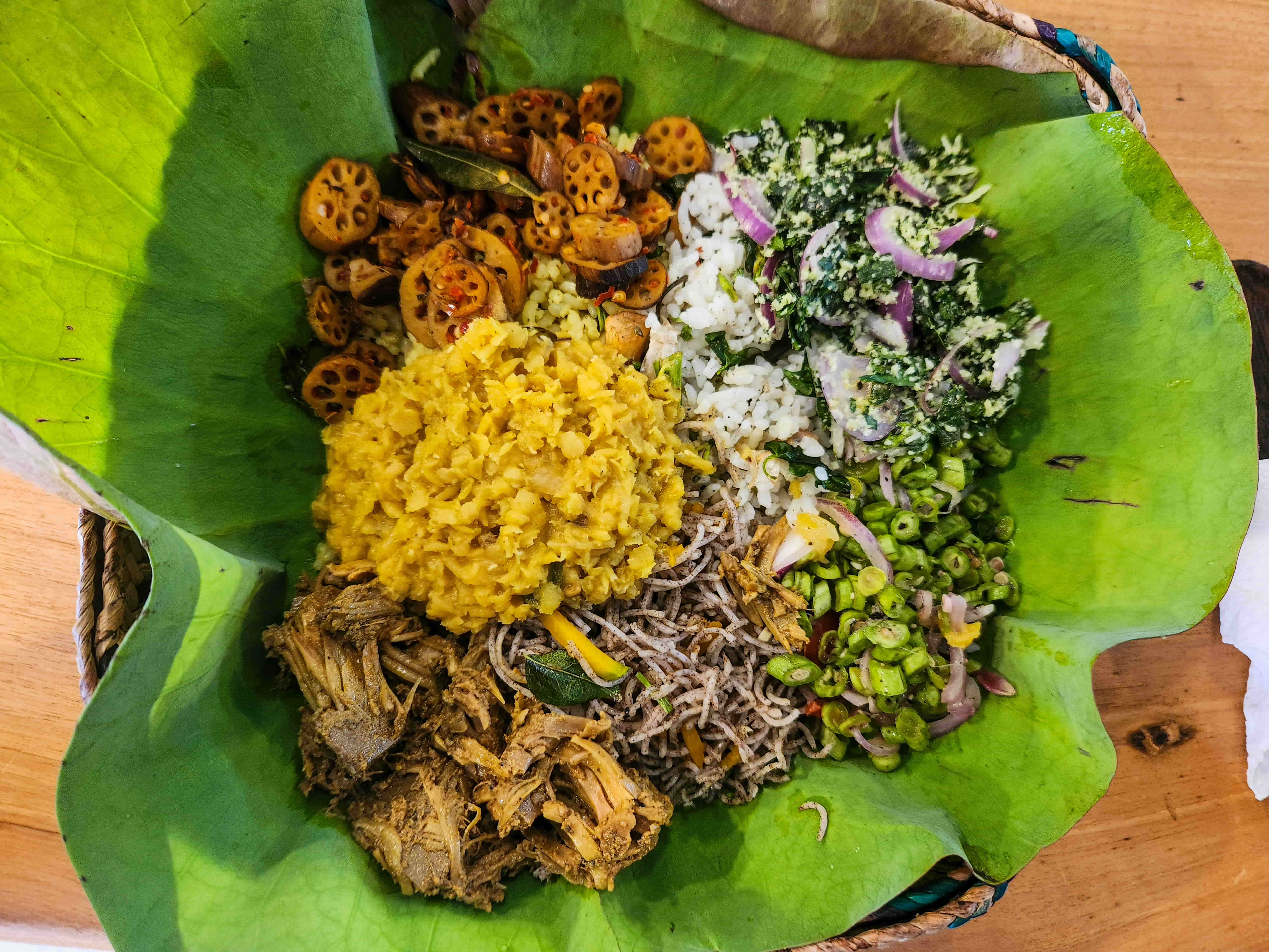 Sri Lankan menu of the day